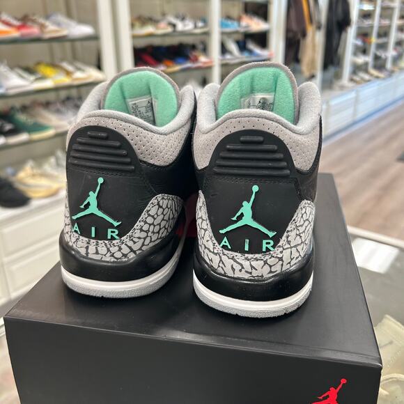 Jordan 3 Retro Green Glow (GS) size 6.5Y Pre-Owned - Picture 5 of 8